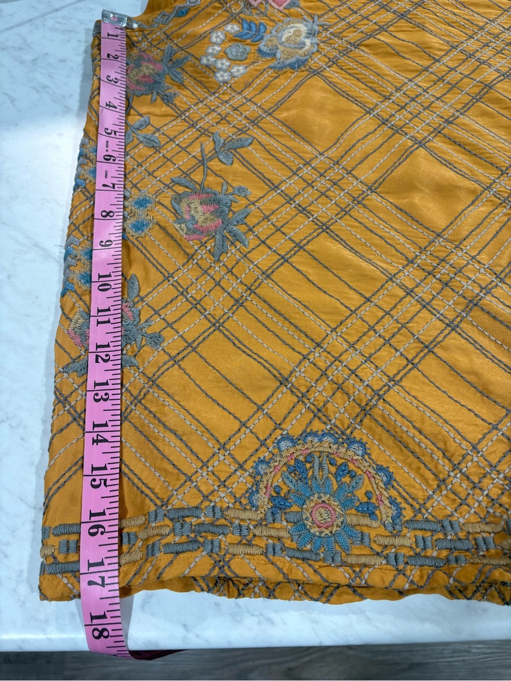 Johnny Was Mustard Embroidered Boho Tunic - Picture 5 of 7